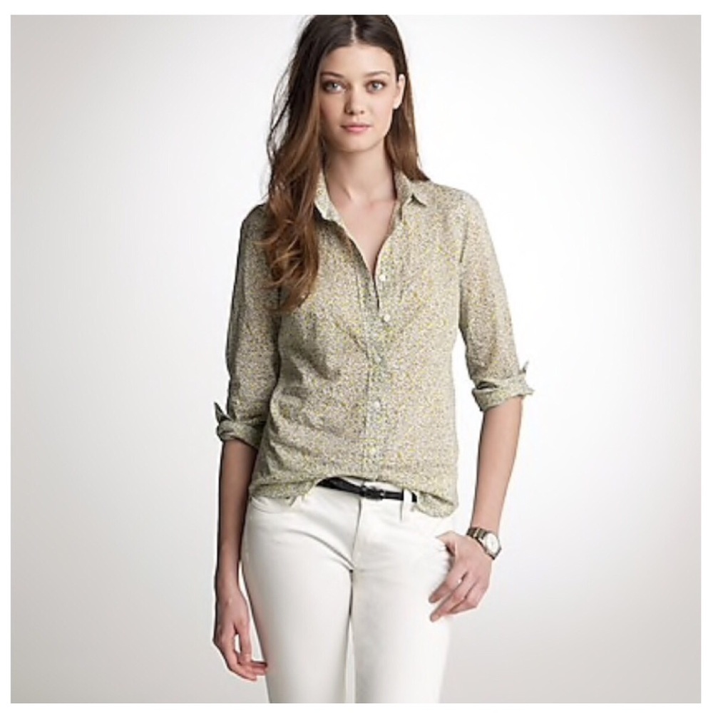 J. Crew Letour Floral Perfect Shirt